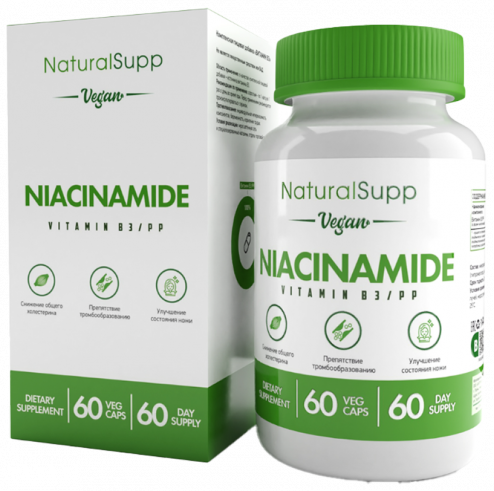 Natural Supp Niacinamide, 60 капсул