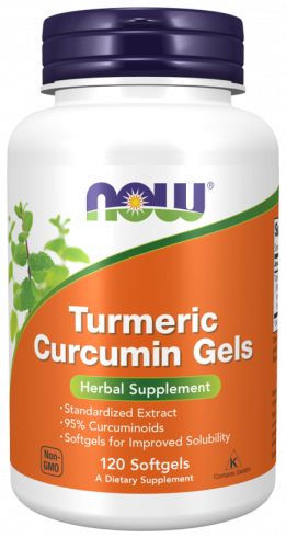 NOW Turmeric Curcumin Gels, 120 капсул
