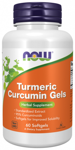 NOW Turmeric Curcumin Gels, 60 капсул