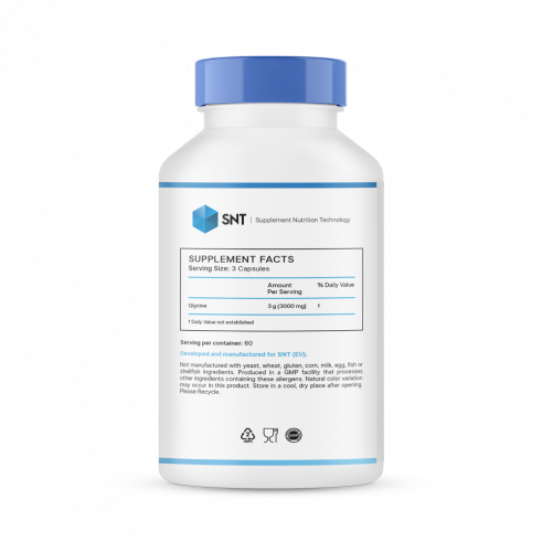SNT Glycine, Глицин, 180 капсул