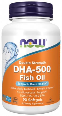 NOW DHA-500, 90 капсул