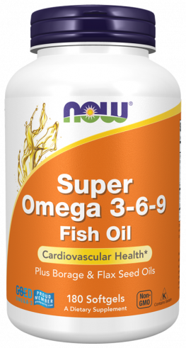 NOW Super Omega-3-6-9 1200 mg, 180 капсул