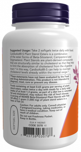 NOW Beta-Sitosterol Plant Sterols, 90 капсул