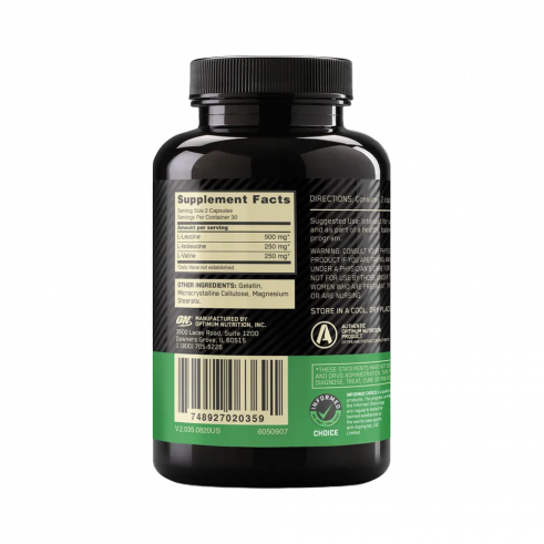 Optimum Nutrition ON - BCAA 1000 Caps, ОН - БЦАА 1000 Капс, 60 капсул