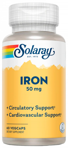 Solaray Iron 50 mg, 60 капсул