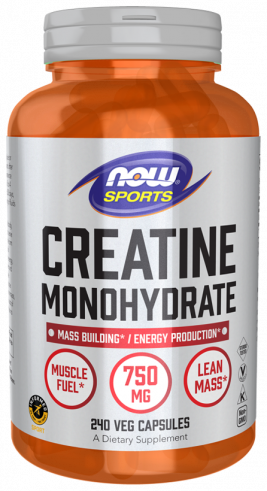 NOW Creatine Monohydrate 750 mg, 240 капсул