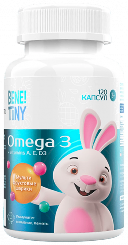 Bene! Tiny Omega 3, 120 капсул
