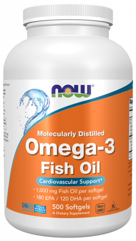 NOW Omega-3 1000 mg, 500 капсул