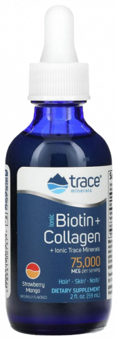 Trace Minerals Ionic Biotin + Collagen, 59 мл