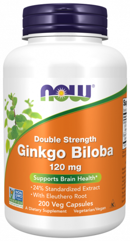 NOW Ginkgo Biloba 120 mg, 200 капсул
