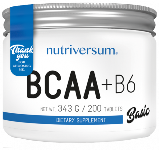 Nutriversum Basic BCAA + B6, 200 таблеток