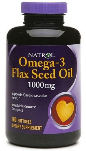 Natrol Omega-3 Flaxseed Oil 1000 mg, 200 таб
