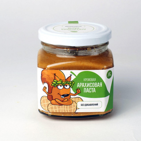 Organic Натуральная арахисовая паста &quot;Кремовая&quot;, 250 г
