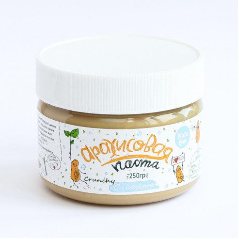 NUTSFUN Арахисовая паста с кусочками арахиса и солью, 400 г