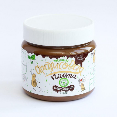 NUTSFUN Арахисовая паста шоколадная, 400 г