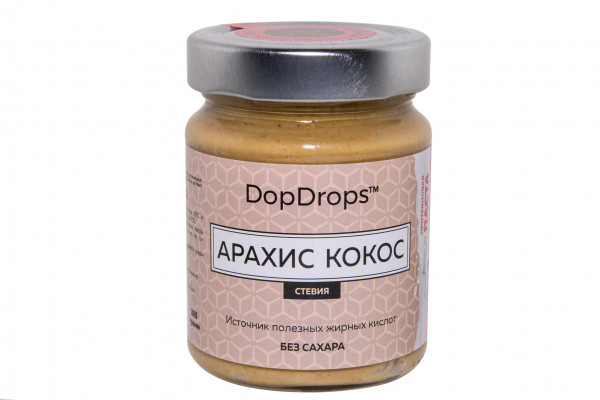 Dop Drops Протеиновая паста Арахис Кокос + стевия, 265 г