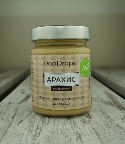 Dop Drops Паста Арахисовая ЛАЙТ без добавок, 265 г