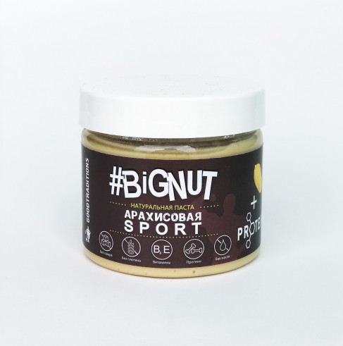 Goodtraditions #BIGNUT Арахисовая паста &quot;Спорт&quot; с протеином, 300 г