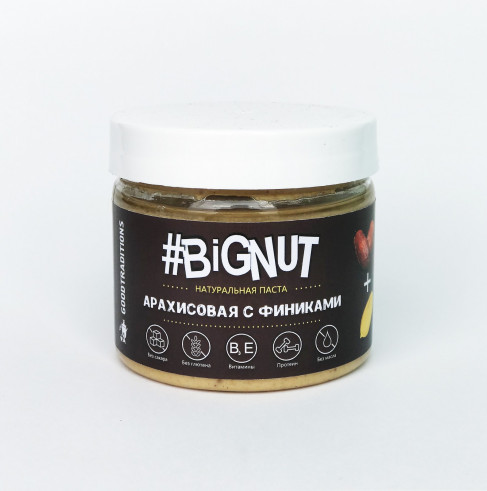 Goodtraditions #BIGNUT Арахисовая паста с фиником, 300 г